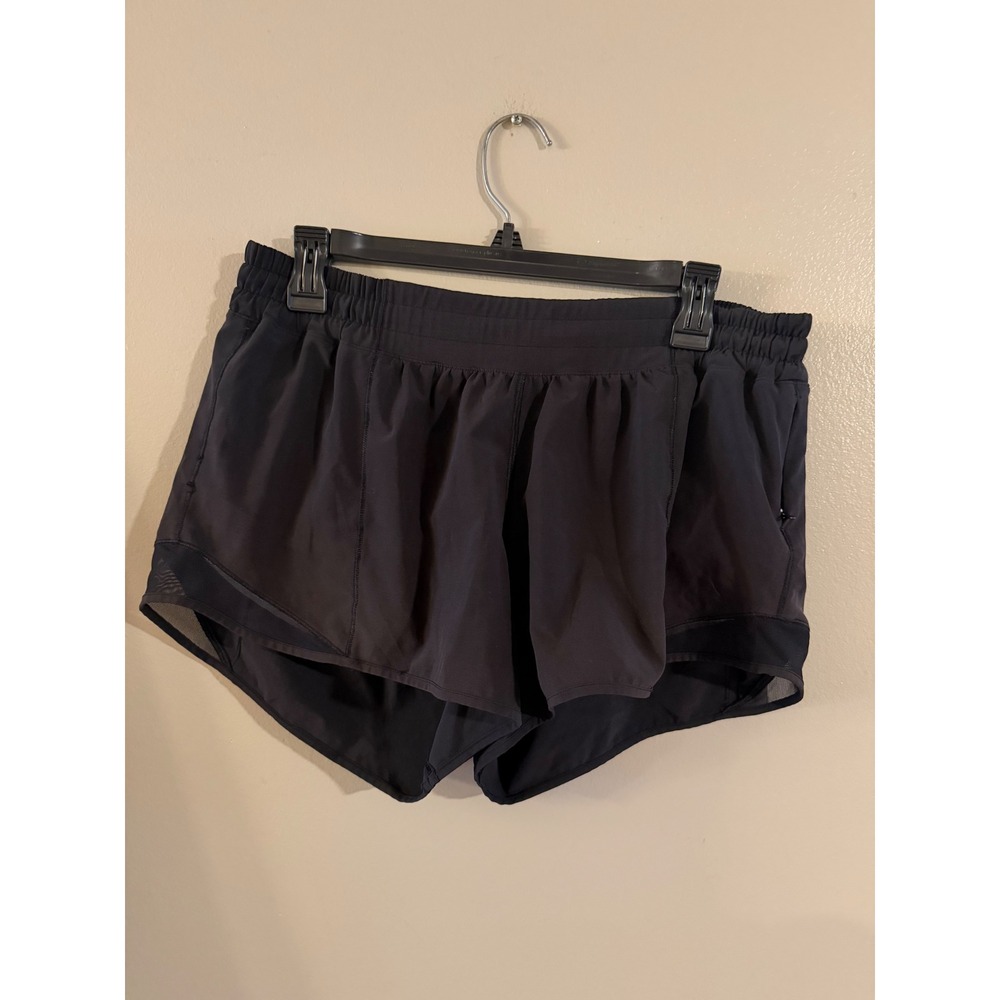 Lululemon Hotty Hot High-Rise Lined Shorts 4" Black Size 10 W7AS8S